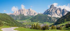 Campolognopass und Corvara, mit Sassongher. Dolomitenlandschaft von SusaZoom