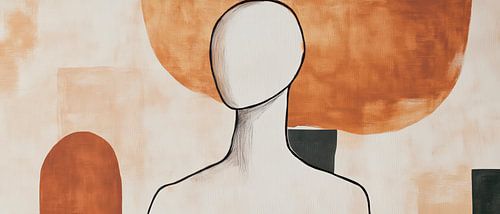 Figuurstudie in zachte aardetinten