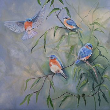 Bleubirds 1 by Ineke Zeeuw