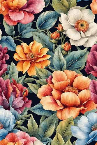 Levendige middernachtstuin