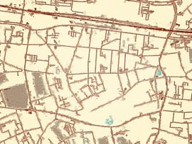 Map of Tilburg Centrum in the style Blue & Cream by De Kaartenwinkel