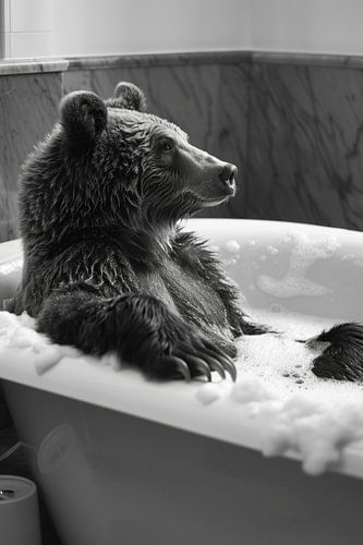 Badkamer foto: Beer in bubbelbad
