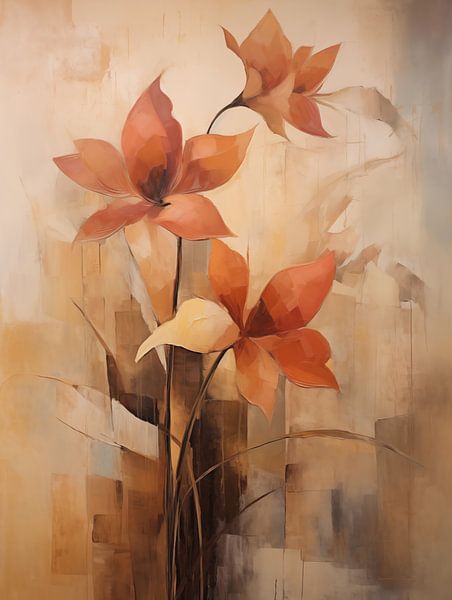 Flowers warm colours by Bert Nijholt