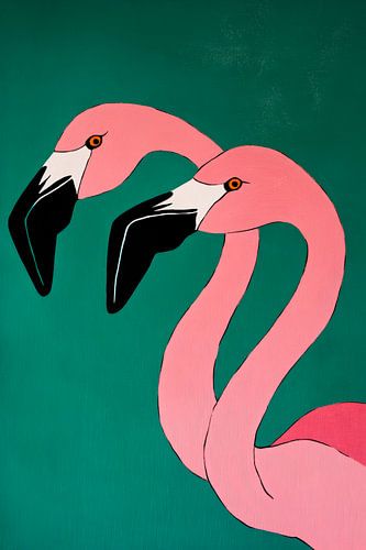 Flamingo harmonie in roze tinten