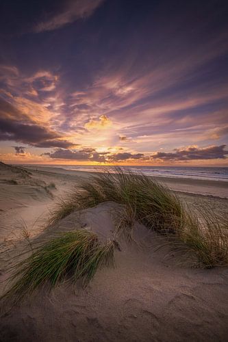 A beautiful sunset on the island of texel