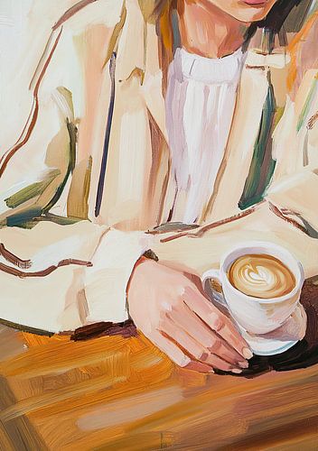 Coffee Beige Kitchen Woman