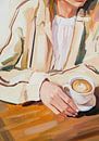 Koffie Beige Keukenvrouw van Niklas Maximilian thumbnail