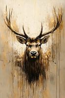 Majestic deer with abstract antlers