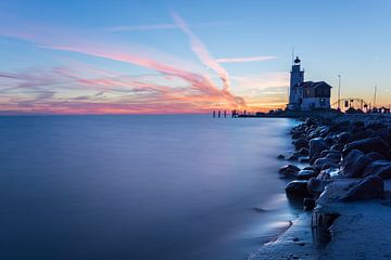 Paard van Marken lighthouse at sunrise by iPics Photography