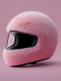 Plüsch-Motorradhelm von Adje Photography