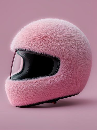 Casque de moto en peluche