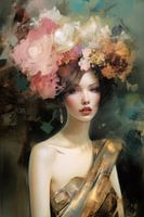 Modern portrait in pastel colours