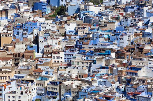 Panoramic view of ChefchaouenMorocco, Africa