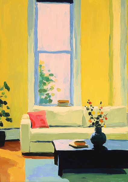 Sofa in a sunny room by Niklas Maximilian
