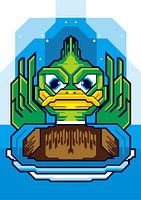 SCHWIMMENDE QUADRAT-ENTE