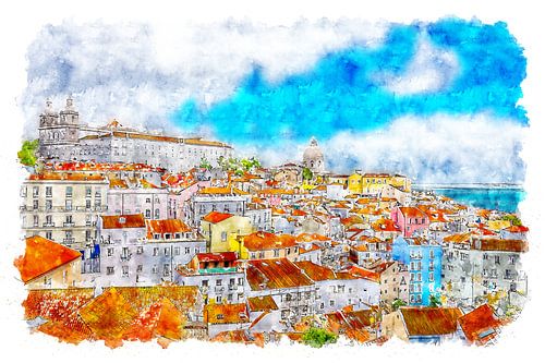 Lisbon (watercolour)