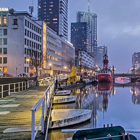Nebel auf dem Wijnhaven von Frans Blok