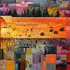 Panorama abstrait du Mur occidental (Mur des Lamentations) à Jérusalem sur TheXclusive Art