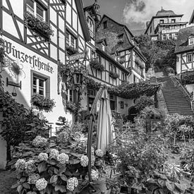 Beilstein an der Mosel in schwarz-weiß von Manfred Voss, Schwarz-weiss Fotografie