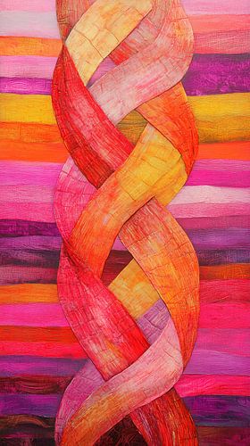 Braided | Abstract braided ribbons in warm colours