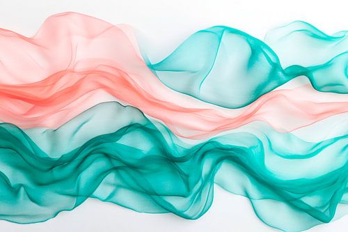 Des vagues de tissu colorées