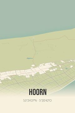 Vieille carte de Hoorn (Fryslan) sur Rezona