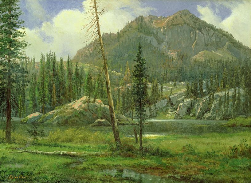 Albert Bierstadt,Sierra Nevada Mountains by finemasterpiece