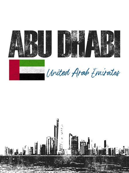 Abu Dhabi Arabische Emirate von Printed Artings