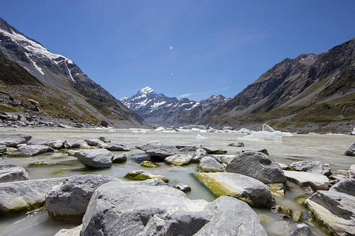 Hooker Valley Track, Mt Cook, Nieuw Zeeland