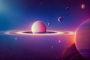 Planet im Weltraum Hintergrund Illustration