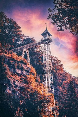 Landmark van Sendig. Personenlift Bad Schandau