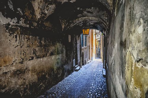 The karastic old streets in the mountain villages of France