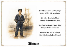 Matroos – Gildeplaat met gedicht van Marcus Achberger