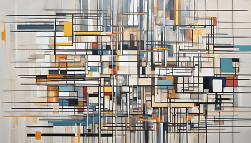 Schilderij abstract strepen