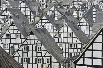 Beautiful old half-timbered houses in Freudenberg by Walter G. Allgöwer