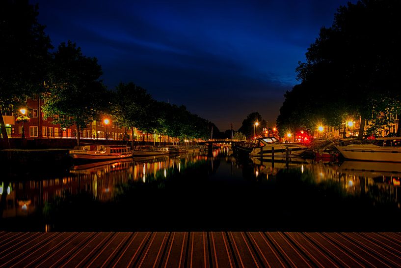 Avond Weerdsingel, vanuit de Bemuurde Weerd, Utrecht. van George Ino