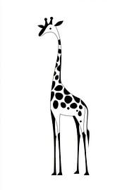 Elegant giraffe in black and white by Poster Art Shop