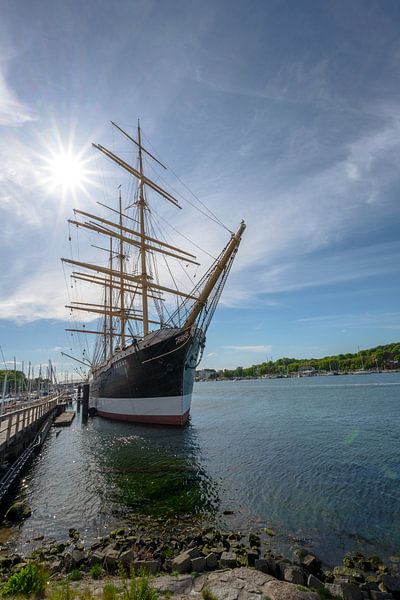 Museumschip Passat in de jachthaven van Travemuende, de Duitse viermaster stalen barkas is een van d van Maren Winter