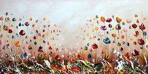 Colorful Flowers van Gena Theheartofart