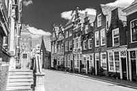The Hofstraat in Dordrecht in black and white