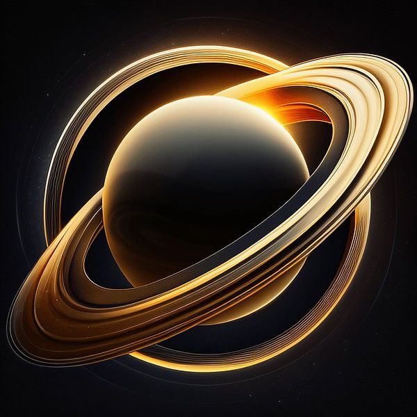 Golden Saturn by Vythryd Arts