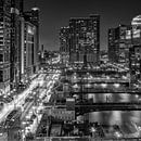 CHICAGO bruggen in de nacht van Melanie Viola thumbnail