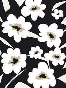 Ausdrucksstarkes florales Muster