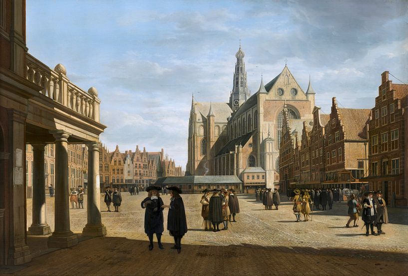 Der Große Markt, Haarlem, Gerrit Berckheyde von Meisterhafte Meister