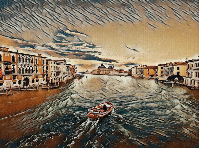Boottocht op Venetië, Italië. van Conte Monfrey