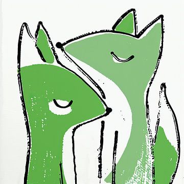 Groene Vossen | Green Whispers van Modern Collection