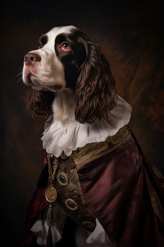 Dog in baroque style