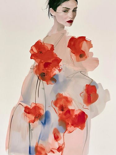 Woman with Poppies