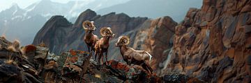 Sur les rochers sur Harry Hadders