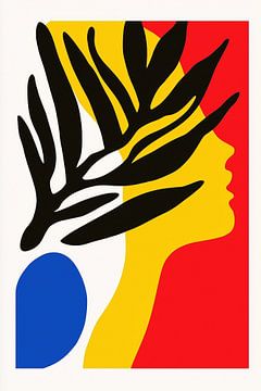 Kleurrijke abstracte Matisse vrouw van Frank Daske | Foto & Design